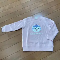 Kokinchan 刺繍 ピンク トレーナー　95 薄手　コキン　アンパンマン