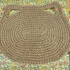 ねこ耳マット 鍋敷き　ハンドメイド　麻のサムネイル