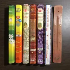 インド香 6種 お香立付 アソート HEM チャンダン ラベンダー ジャスミン等