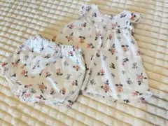 petit main フラワープリント チュニックandブルマ
