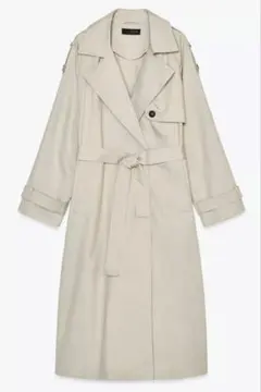 新品未使用タグ付き ZARA トレンチコート ウエストベルト付き ベージュ