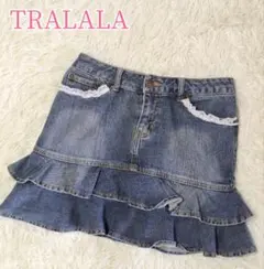 平成 TRALALA デニム ミニスカート フリル レースのサムネイル