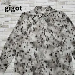 maison gigot ジゴ ダイヤタイダイ柄シャツのサムネイル