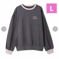 しまむら 田中里奈裏起毛配色プルオーバー　mysa closet ピンク