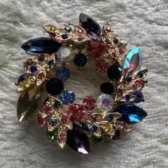 クリスタル調ストーン　カラフルブローチ　ペンダントヘッド　パーティプレゼント