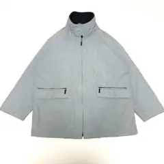 『48』XL相当/バーバリー★コットン&ナイロンブルゾン/裏フリース付/グレー