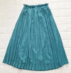 OLIVEdesOLIVE ロングスカート プリーツスカート グリーン M