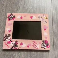 ミッキーマウス&ミニーマウス フォトフレーム ピンク