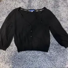 BURBERRY BLUE LABELブラック カーディガン 38 バーバリー