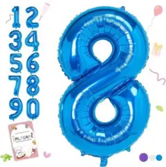 数字 バルーン 40インチ 大きい バースデーバルーン【数字8】
