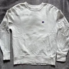Champion ホワイト クルーネック トレーナー