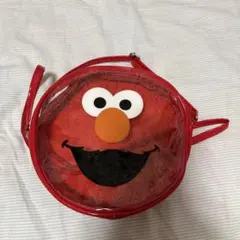 エルモ バッグ 透明 赤
