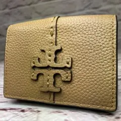 極美品✨トリーバーチ 三つ折り財布 マックグロー シボ革 レザー ステッチ