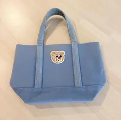 FEILER フェイラー オールドテディ トートバッグL ライトブルー美品