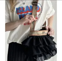 Java ショルダーバッグ ❁フリルデザイン ❁ブラック