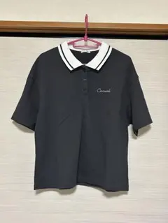 COLZA ポロシャツ 半袖 ブラック グレー Lサイズ