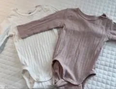 H&M オーガニックコットン ボディスーツ 2枚セット 70 未着用 おまとめ可