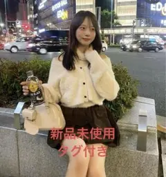 【タグ付き】chico ハイネックタンクドロップニット✖白カーディガンセット