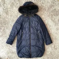 nanouniverse LIMONTA ネイビー ダウン ファー付フード