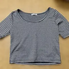 チェック柄 半袖Tシャツ Mサイズ