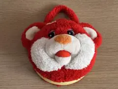 赤いクマの顔型　CD DVD収納ケース