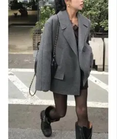 ウールハーフコート