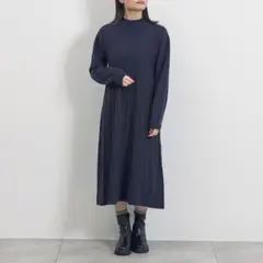 値下げしました！【KEYUCA】ラメプリーツ切替ニットワンピース