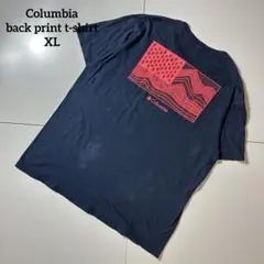 【人気】Columbia コロンビア Tシャツ XL ネイビー バックプリントのサムネイル