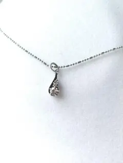 p*u様 Wish upon a star シルバーネックレス ドロップ型 ダイ