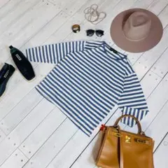 『カントリーライフ』長袖　ボーダー　カットソー　ロンT Mサイズ　トップス