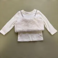 conoco アイボリー ファー付きトップス