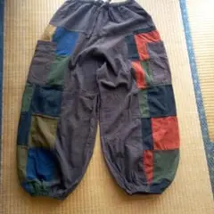 パッチワークタイパンツ 100%コットン