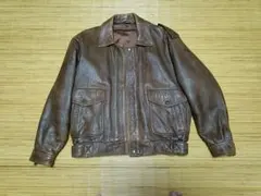 ブラウンレザーショートジャケット