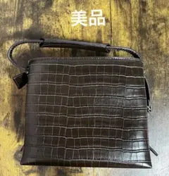 クロコダイル風型押しハンドバック