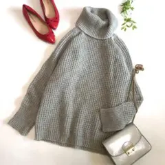 RELAROBE リラローブ モヘヤタートルネックニット F グレー