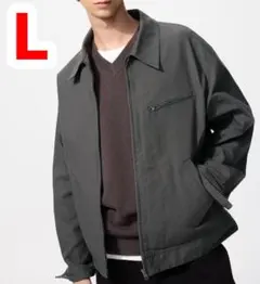 ユニクロ uniqlo ジップアップブルゾン ダークグレー