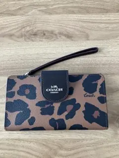 コーチ COACH 長財布 アラウンドファスナー メンズ レディヒョウ 豹 