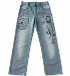 Gap キッズ デニムパンツ 160cm グラフィック 柄