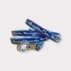 Morning Musume ロゴ ベルト 青/白