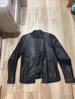 STUDIOUS ラムレザーシングルライダースジャケット