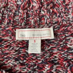 Gap ミックスヤーン編み　クルーネックセーター S レッド　ネイビー　グレー