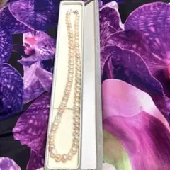 本真珠 パール ネックレス ピンク系 4.2-8.0mm 32.94g - メルカリ