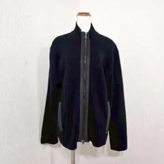 23区 HOMME ニットジャケット（50）ネイビー系 ジップアップ 毛混のサムネイル