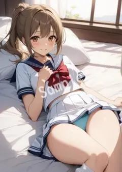 アニメファンアート JK グラビア A4 ポスター イラスト ★00240398