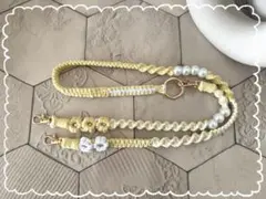 マクラメ　2way スマホショルダーストラップ