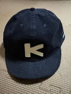 KAVU ネイビー キャップ Kの刺繍付き