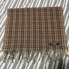 イタリア製　ラムウール・カシミヤ チェックマフラー