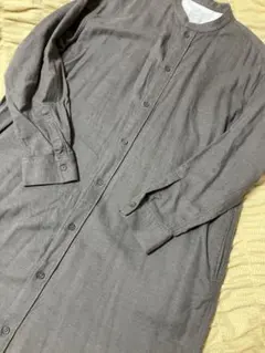 バンドカラーシャツワンピース