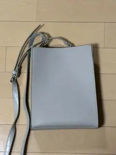 グレー ショルダーバッグ 合成皮革