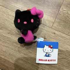 HELLO KITTY ぬいぐるみ マスコット ブラック ピンク